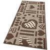 emmevi Tappeto Cucina Antiscivolo Cuori 3D Lavabile Moderno Varie Misure MOD.Clelia Dis.A 57X170 Marrone