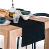 Mobili Fiver, Runner da Tavola Gioele in cotone 45x220, Nero, runner da tavola moderno Cotone 100%, Made in Italy