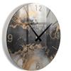 Giallobus - Orologio Linea Basic - Taglio di Pietra - Blackbrader - Legno Mdf - Basic 30x30 - Meccanismo silenzioso - Pronto da appendere - Orologi moderni