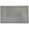 BIANCHERIAWEB SONNI CALDI E PROFONDI CON BiancheriaWeb Tappeto Bagno Doccia Spugna Tinta Unita Torino Tappetino Super Assorbente in Cotone Pelo Corto con Greca 45x60 Grigio