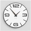 Giallobus - Orologio Bilay - Simple relief - Legno Mdf - Premium 30x30‎‎cm - n.28 Chalk - Artigianale Made in Italy - Silenzioso - Idea regalo - Moderni doppio livello