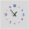 Giallobus - Orologio da Parete Adesivo Grande Float - Typos - Legno Mdf - Float ⌀ 60/80/110cm - 02 - Lavender - Orologio da parete moderno - Numeri adesivi 3d - Diametro variabile 60/80/100cm