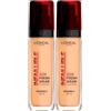 L'Oreal Paris L'Oréal Paris Infaillible 32H Fresh Wear Fondotinta Liquido SPF 25 con Vitamina C Waterproof Colore 235 Honey Senza Effetto Lucido per Guance Naso Mento e Fronte - 2 Cosmetici