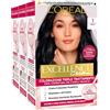 L'Oreal Paris L'Oréal Paris Tinta Permanente Excellence Creme Colore 1 Nero Colorazione Triplo Trattamento Copre 100% dei Capelli Bianchi Lunga Durata con Acido Ialuronico - 3 Tinte