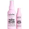 NYX Professional Makeup The Marshmellow Primer Base Trucco 10in1 Levigante Idratante 30ml + Setting Spray Fissante Trucco Opacizza Leviga Minimizza i Pori Formula Vegana 60ml - Set da 2