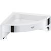 GROHE QUICKFIX Start Cube, Portaoggetti doccia angolare, Installazione a vite o con colla, Cromo, 41106000