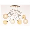 Illuminando GINA PLAFONIERA 6 LUCI CON BRACCI FLESSIBILI CROMO O NICHEL CON SFERE IN VETRO COLORATO LAMPADINE ATTACCO G9