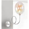 Illuminando GINA UVA APPLIQUE CON BRACCIO FLESSIBILE ORIENTABILE SFERA IN VETRO IRIDESCENTE LAMPADINA ATTACCO G9 MODERNA