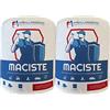 IMBALLAGGI 2000 - Maciste Rotoloni Asciugatutto 2 Pz x 250 Strappi 20x22 cm, Carta Cucina 2 Veli in Cellulosa Assorbente Bobina 20Hx18Ø cm, Rotoli Carta Casa ad Uso Domestico, Panno per Pulizia Cucina