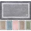 Olivo Tappeti OLIVO.shop Tappeto Bagno 100% Cotone, Tappeti Bagno Antiscivolo con Fondo in Lattice, Assorbente, Morbido, Lavabile in Lavatrice, Tappetino per Doccia e Vasca SUNSET (GRIGIO, 50x80 cm)