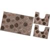 emmevi Tappeto Bagno Parure Set 3 Pezzi Moderno Soffice Antiscivolo Lavabile MOD.iOS Set 3 Pezzi Marrone