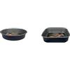 Pentalux Teglia Quadrata 20x20cm h5 più Tortiera Rotonda 20cm per Friggitrice ad Aria, Set 2 Pezzi Antiaderente