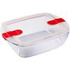 Pyrex Cuocere e scaldare il piatto rettangolare con coperchio 28 cm 2,5 litri