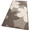 emmevi Tappeto Cucina 3D Fiore Tridimensionale Morbido Bordato Moderno Passatoia Antiscivolo 57x180 Beige