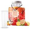 Avilia - Dispenser Bevande in Vetro 4L con Rubinetto e Infusore Integrato, Contenitore per Acqua e Succhi per Cucina e Ufficio, con Coperchio in Alluminio per Uso Quotidiano ed Eventi