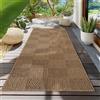 Teppium Tappeto per Interni ed Esterni, robusto, resistente alle intemperie e facile da pulire, con effetto juta naturale, ideale per soggiorno, cucina, terrazza, 80x150 cm