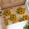 Generic Tappeto runner con girasole, estate rustica foglie verdi sfondo strutturato estate giallo a pelo basso zerbino rettangolare stampa accenti tappeto per cucina, corridoio, lavanderia, ingresso