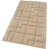 emmevi Tappeto Bagno Puro Cotone Morbido 3D Camera Sendiletto Elegante Lavabile mod.SNAKE 55X90 BEIGE (B)