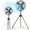 Avilia Ventilatore a Piantana Silenzioso con Treppiedi Richiudibile e Stabile 50W - 3 Velocità Ideale per Adattarsi ad Ogni Esigenza e Rinfrescarsi in Gioranate Calde - Altezza della Testa Regolabile