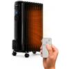 Wintem Radiatore ad Olio Elettrico 2000W - Stufa Elettrica Basso Consumo con Telecomando - Termosifone Elettrico 9 Elementi, Ruote e Manico - 13x42,5x60cm