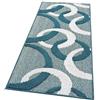 emmevi Tappeto Cucina Tridimensionale Cerchi 3D Assorbente Morbido Moderno Antiscivolo 57x115 Blu