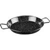 GREGORIOSTORE Padella per Spaghetti all'Assassina in Ferro Smaltato, Tegame Tradizionale Stile Paella, Nero con Puntini Bianchi, con Manici (40 cm)