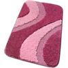 emmevi Tappeto Bagno Scendi letto 100% Made In Italy Antiscivolo Shaggy Moderno Assorbente 50X80 PORPORA