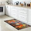 CARPETIA Tappeto Corridoio Cucina Tappeto Cucina 80 x 150 cm Spezie Erbe Stecche di Cannella Stoviglie Mestolo antiscivolo lavabile