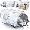 orion group Dispenser per bevande in vetro con rubinetto, Tanica con rubinetto, 3,5 l