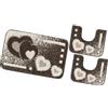 emmevi Tappeto Bagno Parure Morbido Antiscivolo Assorbente Lavabile Moderno mod.ITACA SET 3 PEZZI MARRONE