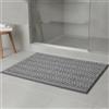 Falena Tappeto Bagno Antiscivolo e Lavabile Mod Dune Soffice, Assorbente e Resistente Tappeto moderno per bagno, scendileto o ingresso (Grigio, CM 60X120)