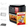 Wintem - TurboFry Friggitrice ad Aria XXL 12L con Display Touch, 10 Programmi, Accessori Inclusi e Ricettario per Cottura Senza Olio, Ideale per Grigliare, Arrostire e Cuocere in Modo Sano