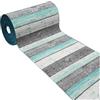 emmevi Tappeto Cucina Parquet Legno Listelli Shabby Chic Passatoia Antiscivolo Lavabile 52x240 Cm Blu