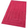 emmevi Tappeto Bagno Puro Cotone Elegante Morbido Scendiletto Antiscivolo Lavabile 50x110 Cm Rosso