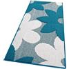 emmevi Tappeto Cucina 3D Fiore Tridimensionale Morbido Bordato Moderno Passatoia Antiscivolo 57x230 Blu