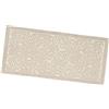 emmevi Tappeto Bagno Greca Tinta Unita Scendiletto Morbido Puro Cotone Assorbente Antiscivolo 65x150 Beige