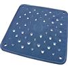 emmevi Tappeto Piatto Doccia Vasca Bagno Ventose Superficie Ruvida Profumato Antimuffa Mod.NORMAL 53X53 BLU