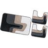 emmevi Tappeto Bagno Parure Girowater Set 3 Pezzi Morbido Shaggy Assorbente Antiscivolo Lavabile Grigio