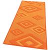 emmevi Tappeto Cucina Rombi Tridimensionali 3D Assorbente Morbido Moderno Antiscivolo 50x135 Arancione
