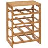 5 five simply smart 5five - Portabottiglie Linha - Bambù, 12 bottiglie, 4 ripiani, L 35 x P 24 x H 47 cm - Portabottiglie autoportante per cucina, cantina, soggiorno