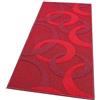 emmevi Tappeto Cucina Tridimensionale Cerchi 3D Assorbente Morbido Moderno Antiscivolo 57x115 Bordeaux