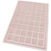 emmevi Tappeto Cotone Bagno Cucina Camera Letto Trama 3D Morbido Pastello Lavabile mod.AVORIO 70X130 ROSA