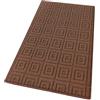 emmevi Tappeto Cucina 3D Antiscivolo Tinta Unita Lavabile Morbido Assorbente Mod.EVITA 57X190 MARRONE