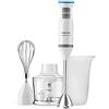 Taurus Bapi 1000 Rocket Plus Inox Frullatore a immersione multifunzione 3 in 1, 1000W, 20 Velocità Regolabili e Turbo, Antispruzzo, Misurino, Ciotola per Tritare ed Emulsionante, 3 Accessori