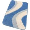 emmevi Tappeto Bagno Scendi letto 100% Made In Italy Antiscivolo Shaggy Moderno Assorbente 50X80 AZZURRO