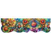 emmevi Tappeto Cucina Gomma Pvc Stampa HD Mosaico Floreale Girasole Antimacchia Lavabile 50x180 cm