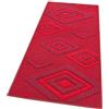 emmevi Tappeto Cucina Rombi Tridimensionali 3D Assorbente Morbido Moderno Antiscivolo 57x230 Bordeaux