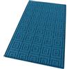emmevi Tappeto Cucina 3D Antiscivolo Tinta Unita Elegente Lavabile Morbido Assorbente Mod.EVITA 50X80 BLU