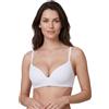 JADEA - Reggiseno Senza Ferretto - Imbottito - in Microfibra - Abbraccio decoltè Perfetto - Coppa B Bianco B5