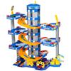 M MOLTO MOLTO | Parcheggio Giocattolo 6 Piante Blu - Garage per Bambini con Rampe, Ascensore e 10 Auto - Gioco di Immaginazione e Motorie per Bambini a partire da 3 Anni